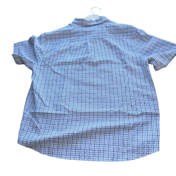 90s Tony Hawk Skater Grunge Shirt Mens XL Baby Blue White Plaid Short Sleeve - Picture 14 of 15